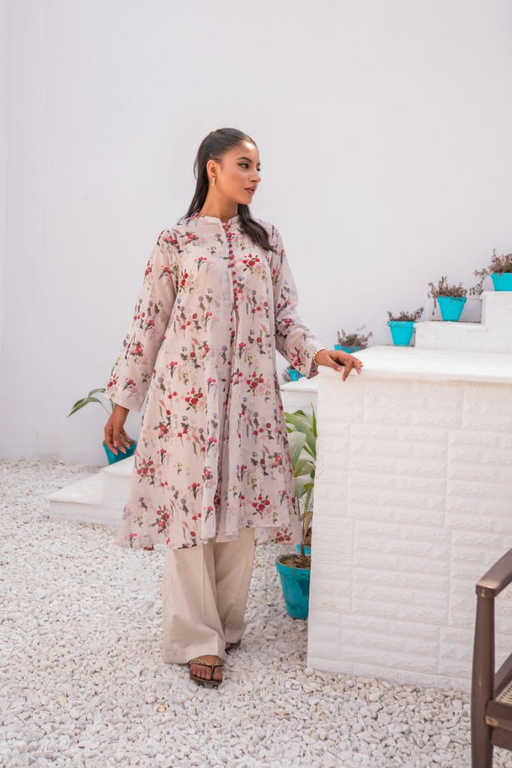 Sadia Aamir - Carnation - Printed - Pure Silk Lawn - 1 Piece