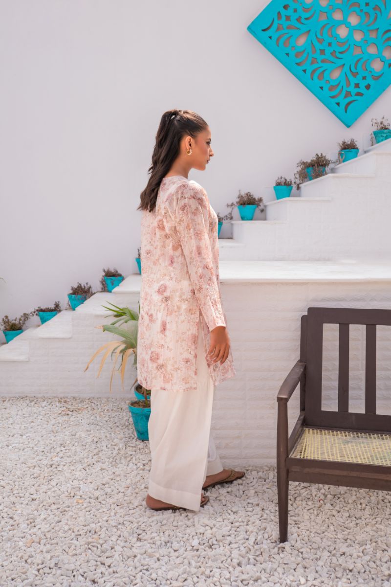 Sadia Aamir - Cherry Blossam - Printed - Crinkle Silk Lawn - 1 Piece