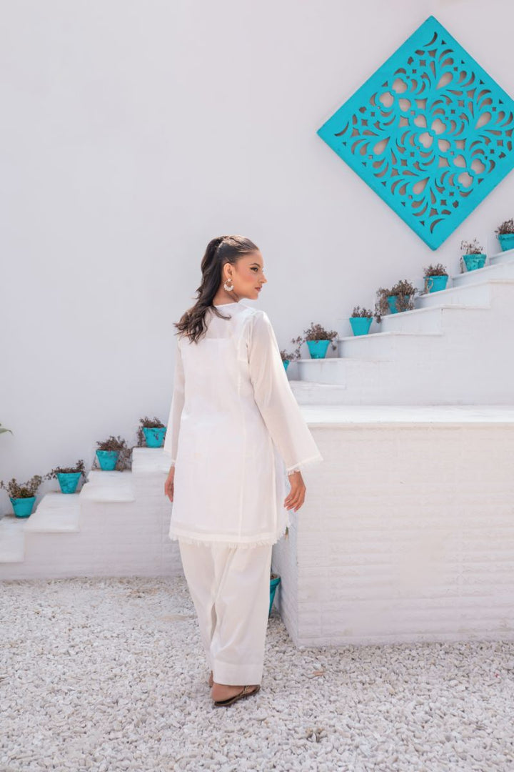 Sadia Aamir - Lily - White - Pure Lawn - 1 Piece