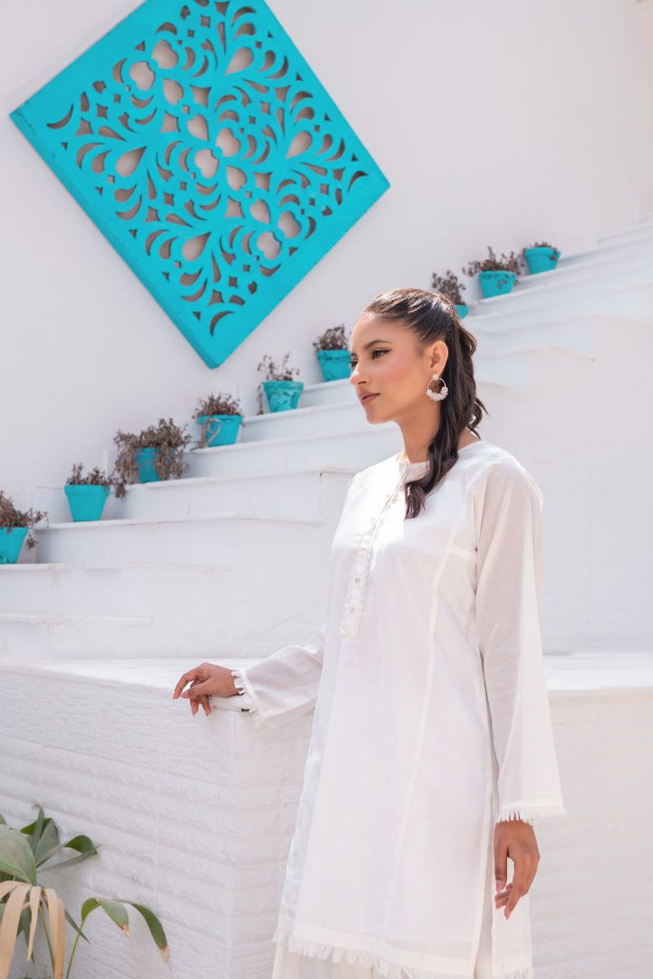 Sadia Aamir - Lily - White - Pure Lawn - 1 Piece