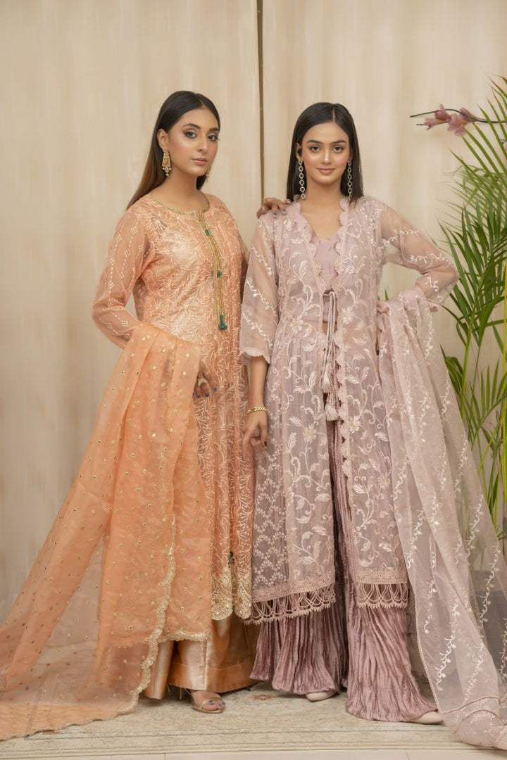 Sadia Aamir - Zumra - Vintage Mauve - Organza - 4 Piece