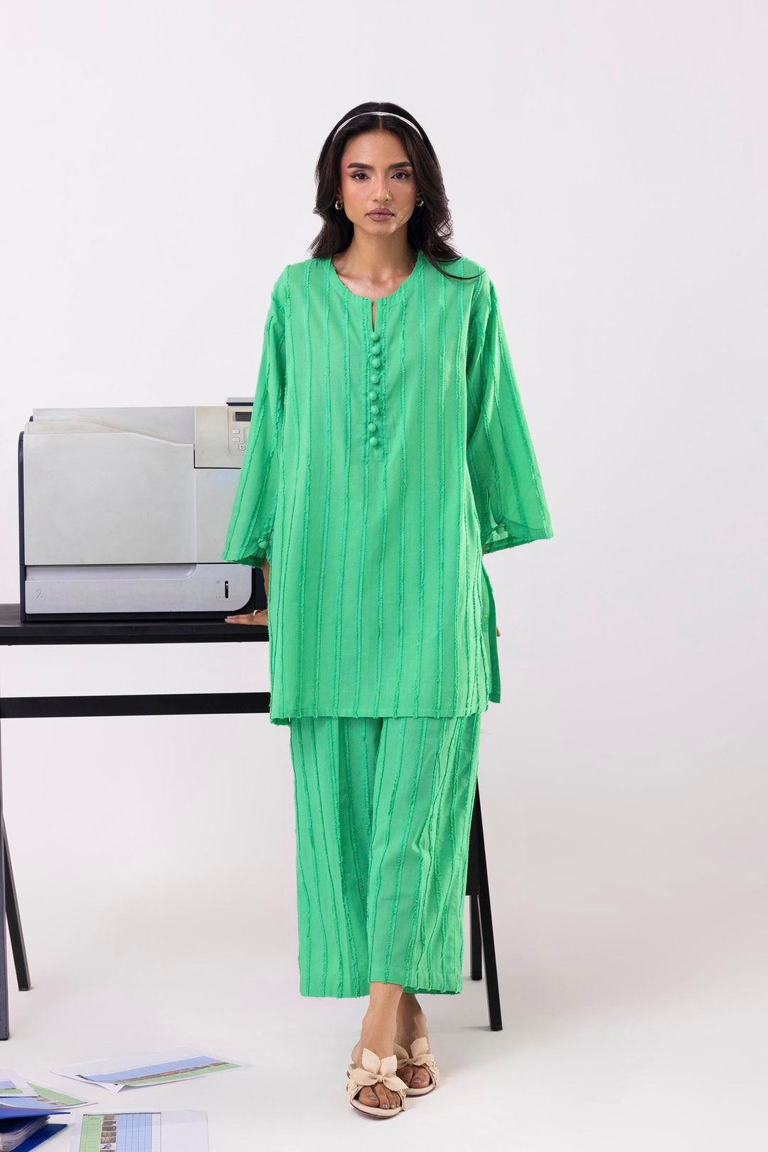Sana Safinaz - Dyed Brochia Suit For Women - 2 Piece