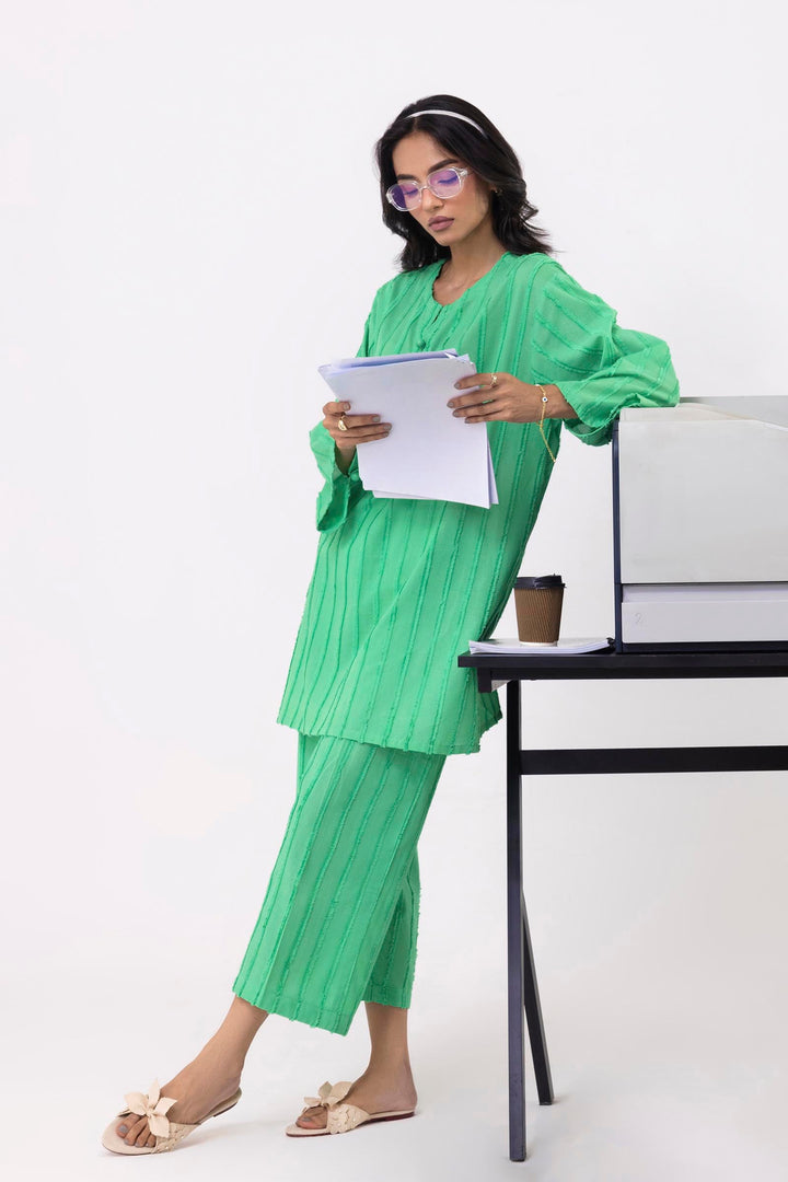 Sana Safinaz - Dyed Brochia Suit For Women - 2 Piece