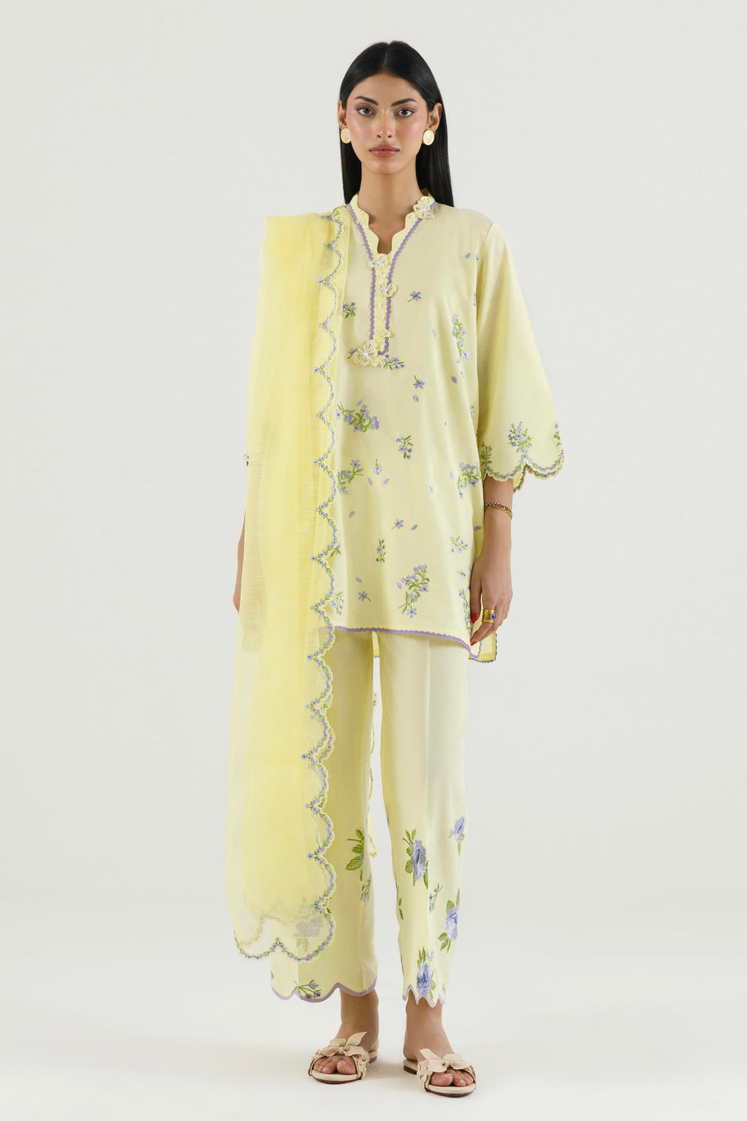 Sana Safinaz - Embroidered Lawn Suit For Women - 3 Piece