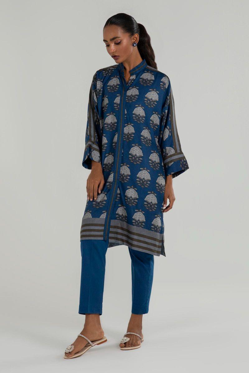 Sana Safinaz - Fw22Bsp135 - Cortail - Blue