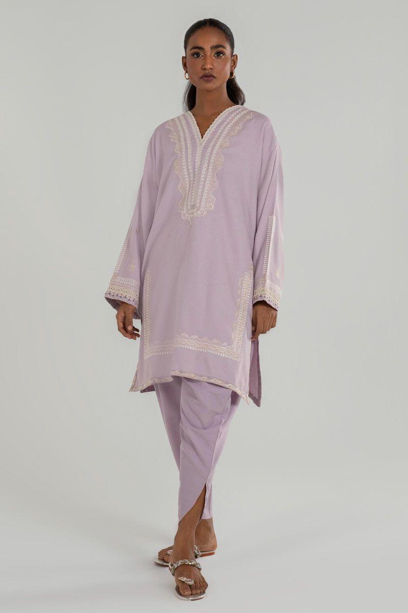 Sana Safinaz - Fw22Ese250 - Dobby - Lilac