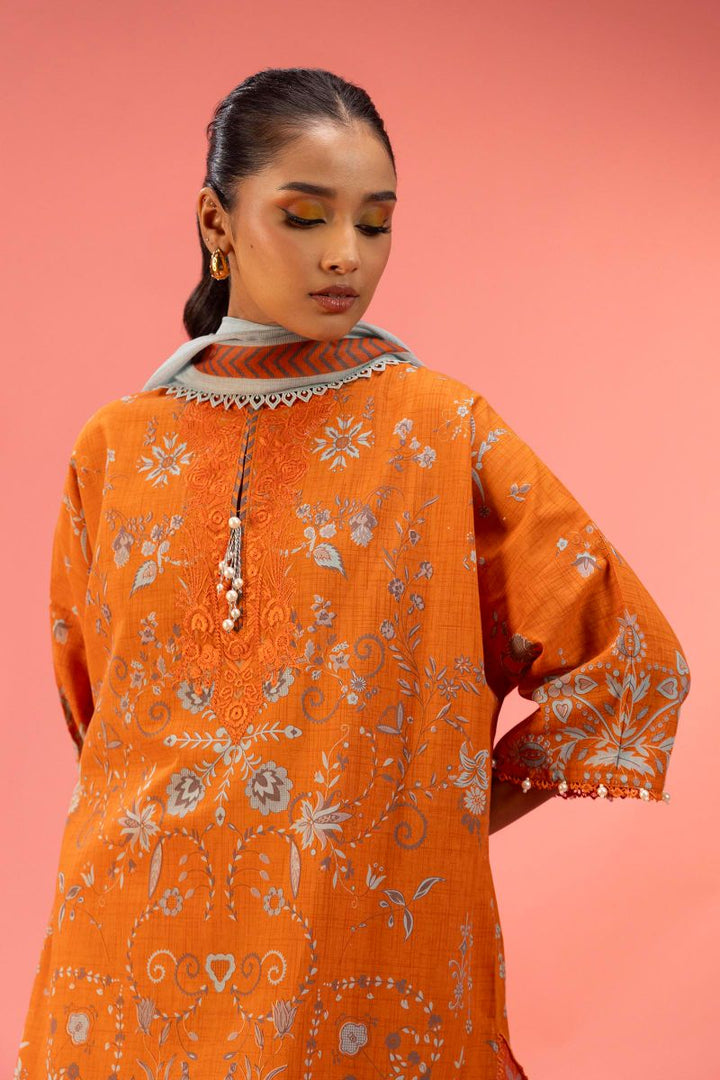 Sana Safinaz - H251-016B-3As - Lawn - 3 Piece - Unstitch