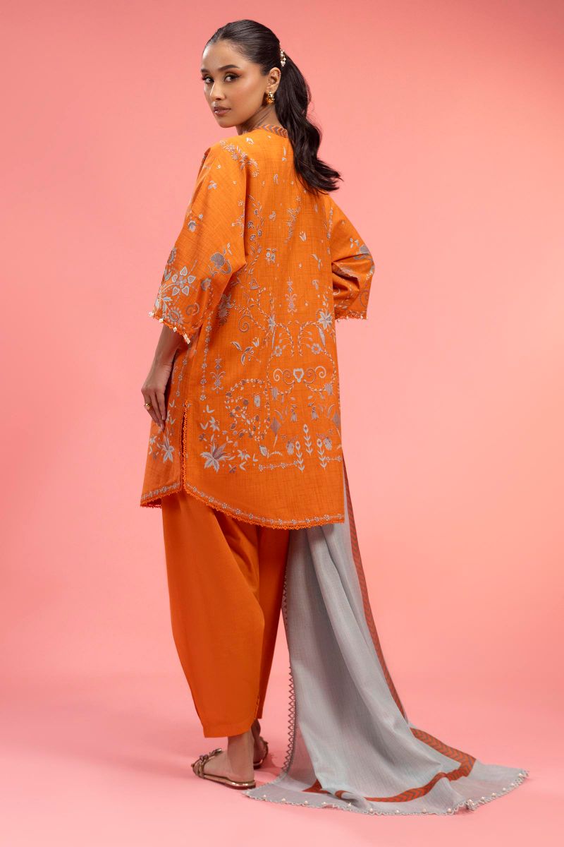 Sana Safinaz - H251-016B-3As - Lawn - 3 Piece - Unstitch