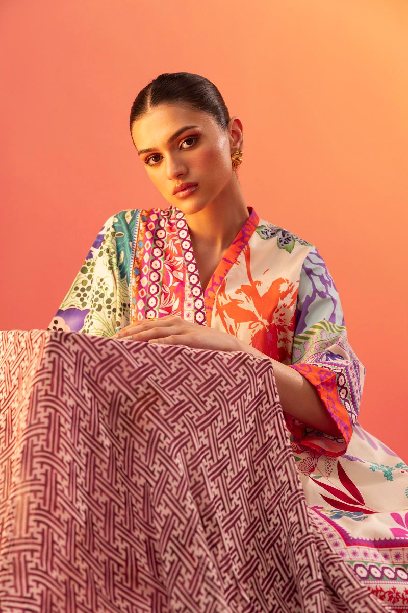 Sana Safinaz - H252-002B-2I - Lawn - 2 Piece - Unstitched