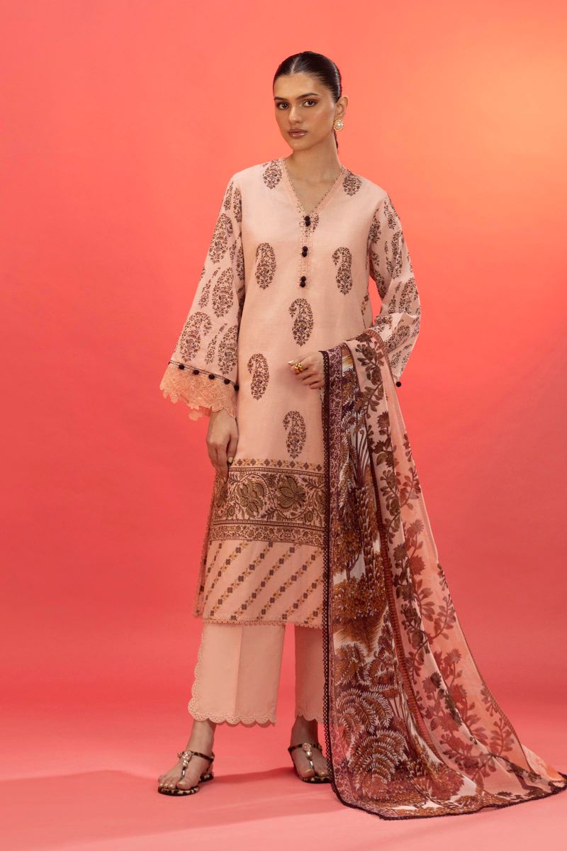 Sana Safinaz - H252-005B-3Ci - Lawn - 3 Piece - Unstitched