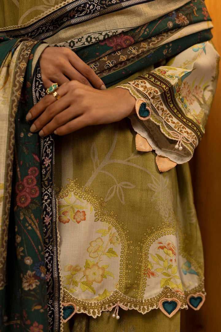 Sana Safinaz - Linen Muzlin - 3 Piece - Unstitched - M253-016A-3Cy