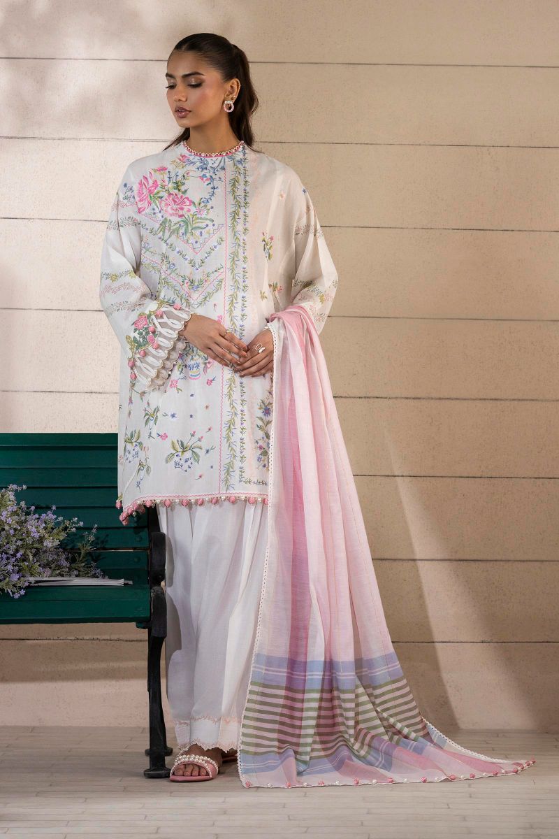 Sana Safinaz - M251-001A-3Dg - Lawn - 3 Piece - Unstitch