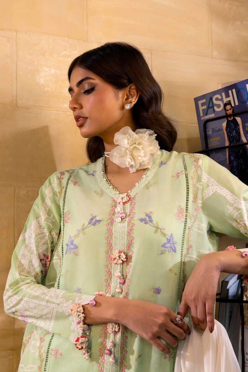 Sana Safinaz - M251-008A-3Dg - Lawn - 3 Piece - Unstitch