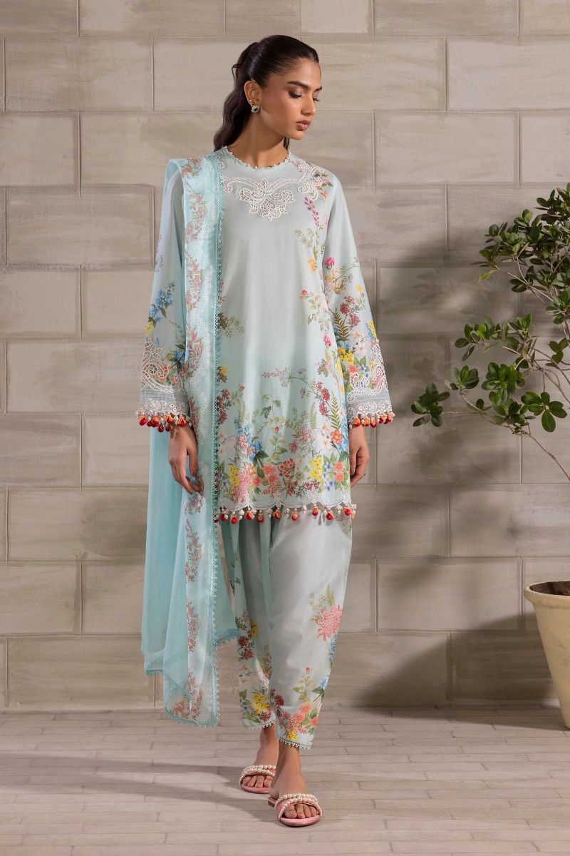 Sana Safinaz - M251-030A-3Ci - Lawn - 3 Piece - Unstitch