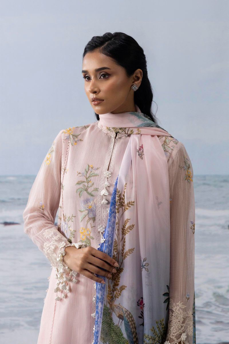 Sana Safinaz - M252-013B-Cl - Woven Net - 3 Piece - Unstitched