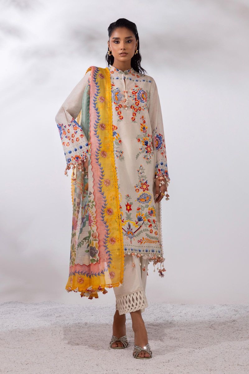 Sana Safinaz - M252-018A-Cv - Lawn - 3 Piece - Unstitched