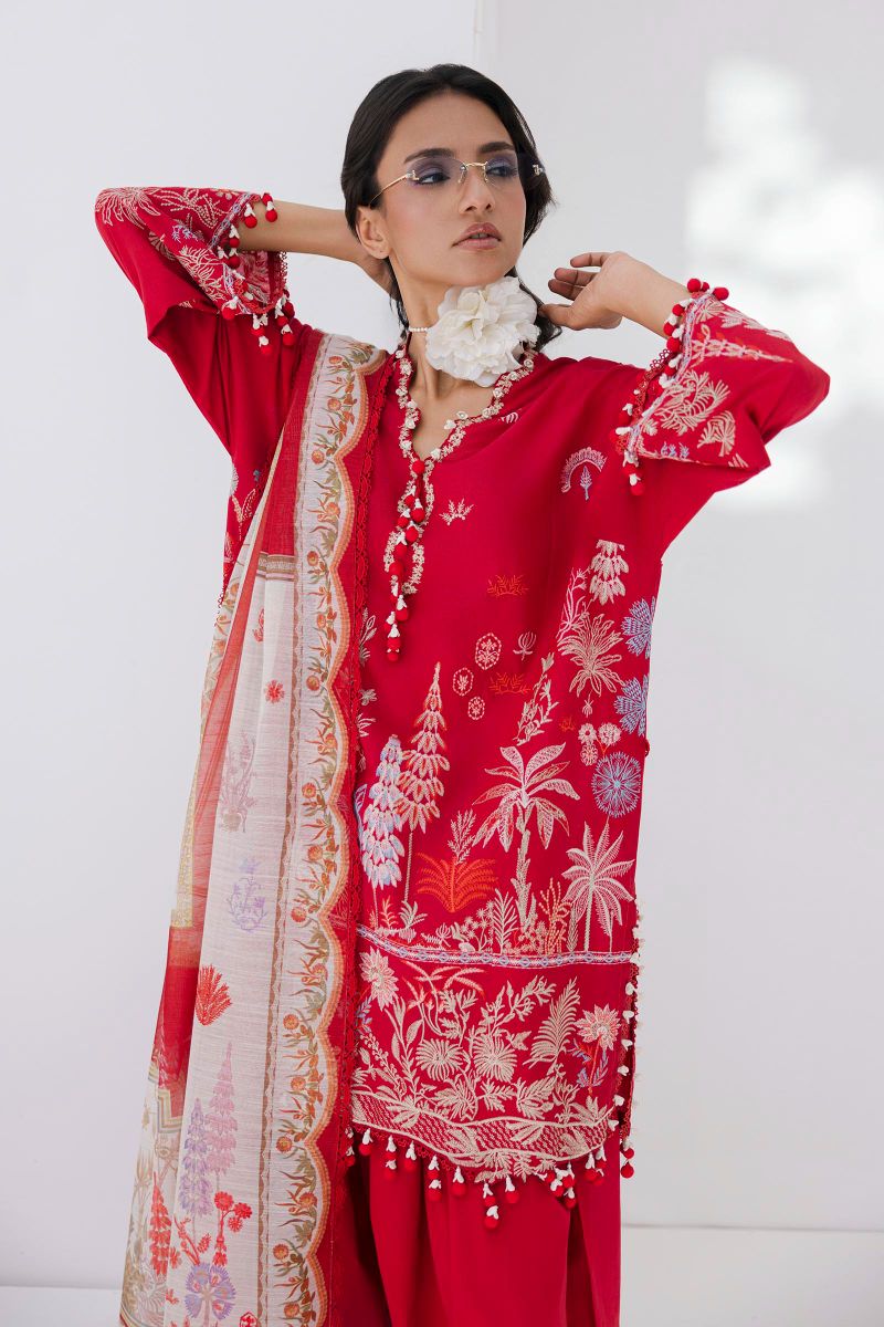 Sana Safinaz - M252-020B-Cv - Lawn - 3 Piece - Unstitched