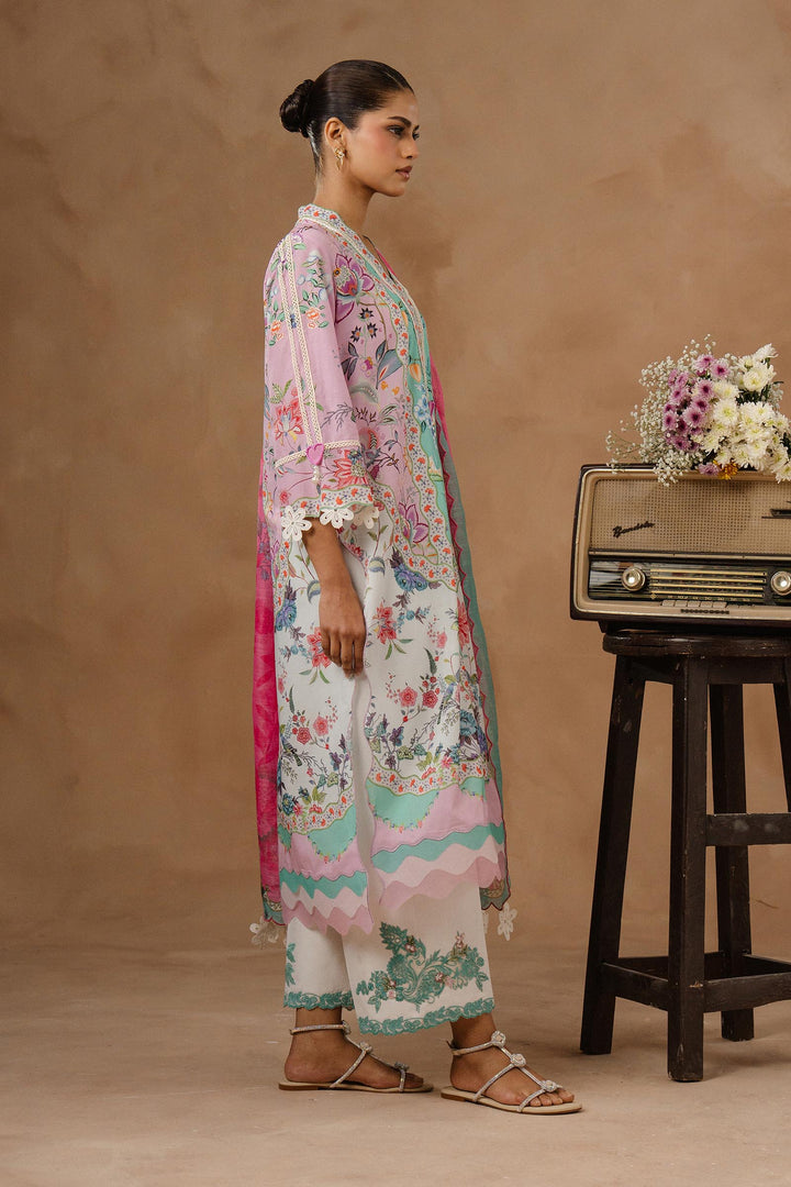 Sana Safinaz - Muzlin Lawn Unstitch Suit For Women - 3 Piece