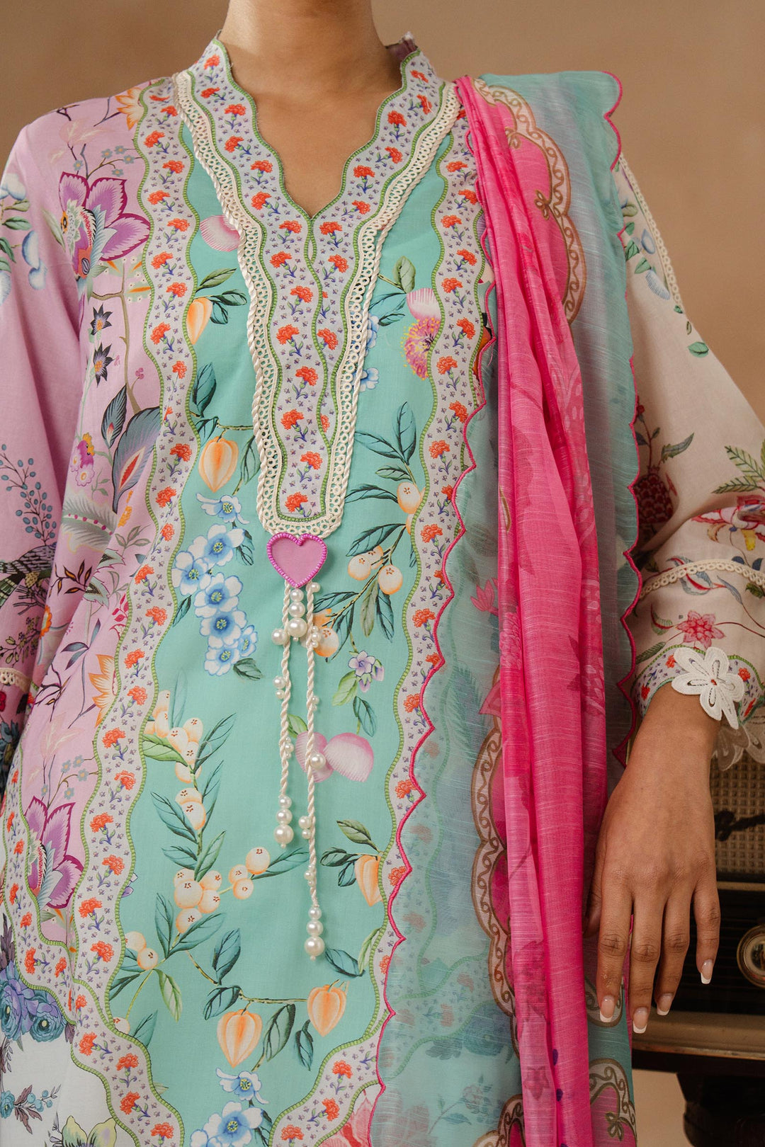 Sana Safinaz - Muzlin Lawn Unstitch Suit For Women - 3 Piece