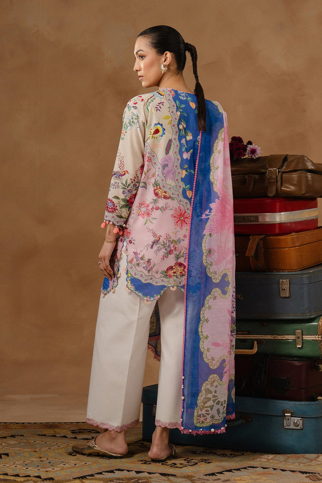 Sana Safinaz - Muzlin Lawn Unstitch Suit For Women - 3 Piece