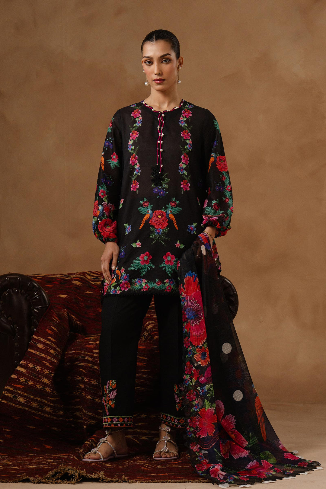 Sana Safinaz - Muzlin Lawn Unstitch Suit For Women - 3 Piece