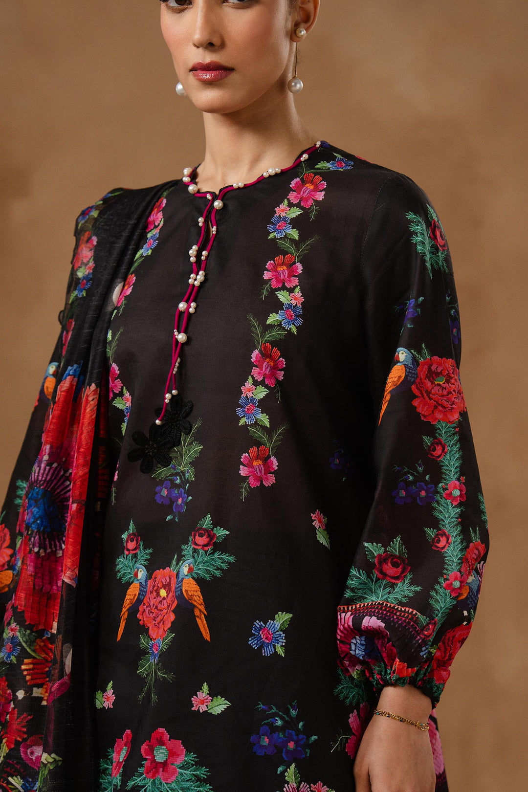 Sana Safinaz - Muzlin Lawn Unstitch Suit For Women - 3 Piece