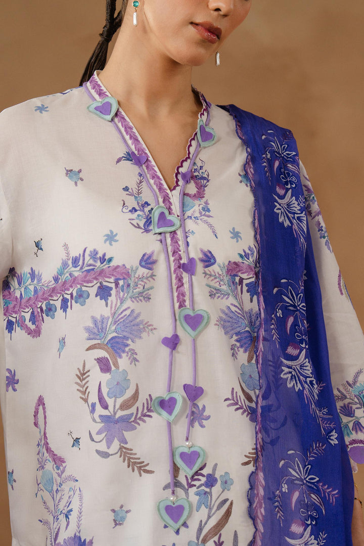 Sana Safinaz - Muzlin Lawn Unstitch Suit For Women - 3 Piece