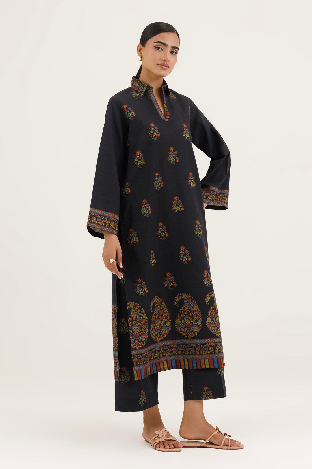 Sana Safinaz - Printed Dobby Suit For Women - 2 Piece