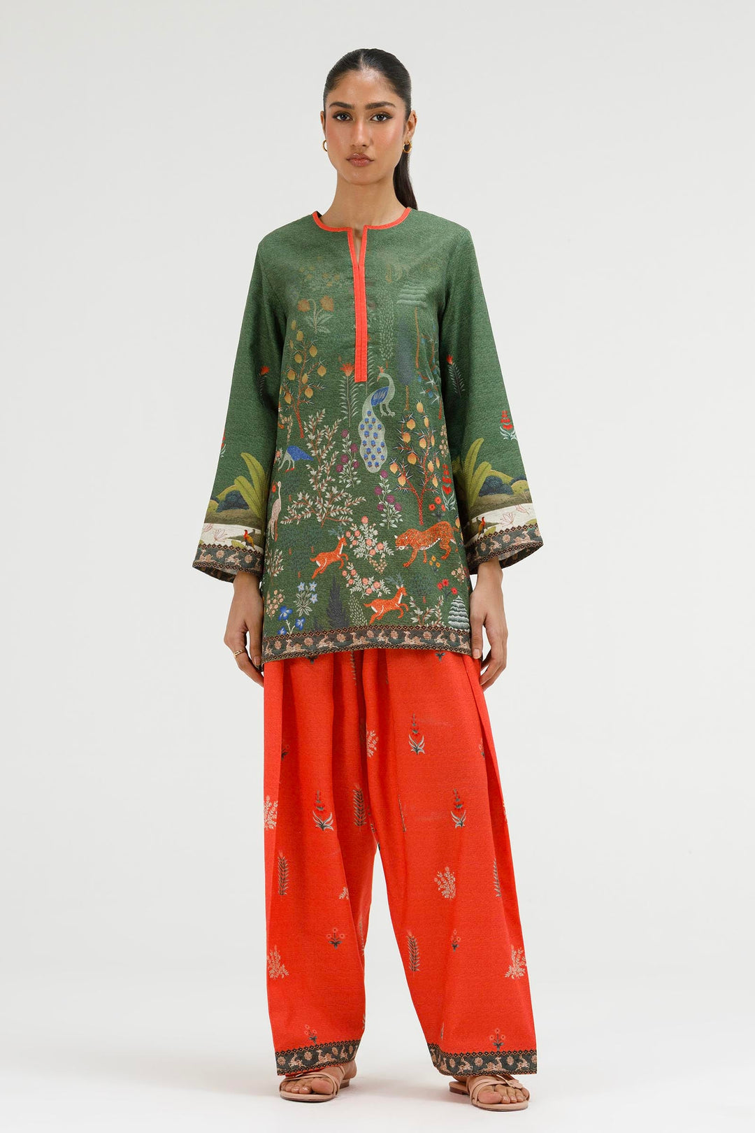 Sana Safinaz - Printed Dobby Suit For Women - 2 Piece