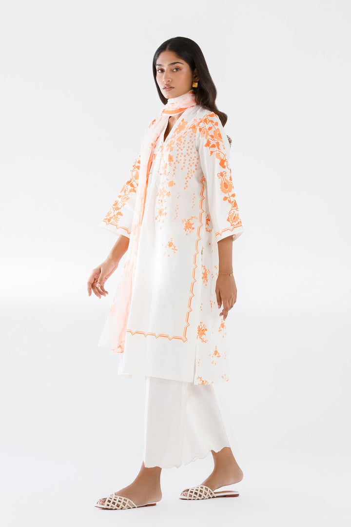 Sana Safinaz - Printed Lawn Suit For Women - 3 Piece