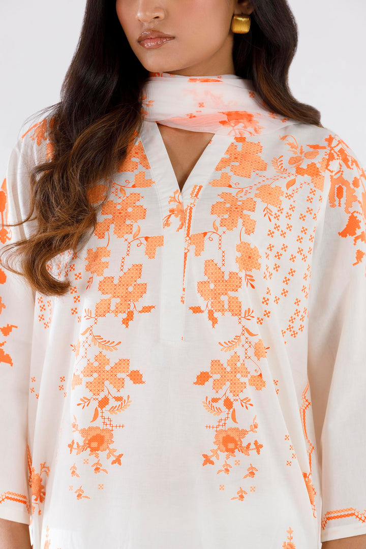 Sana Safinaz - Printed Lawn Suit For Women - 3 Piece