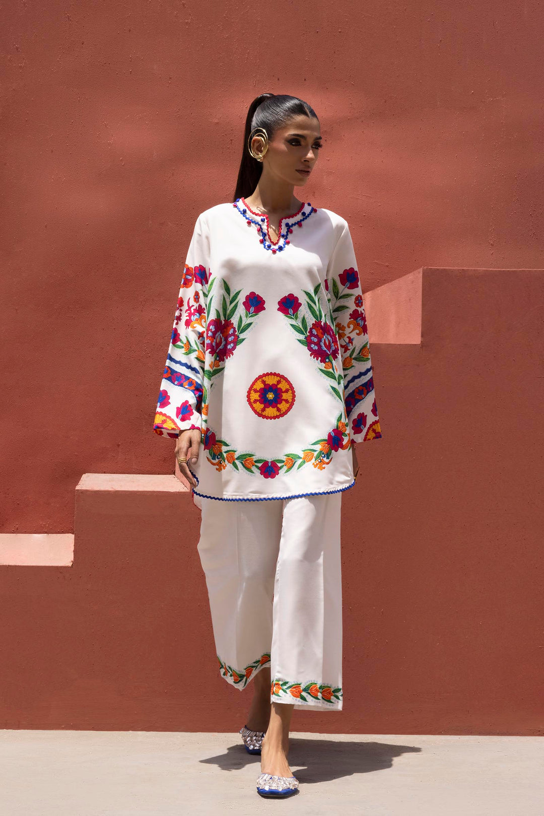 Sana Safinaz - Printed Viscose Suit For Women - 2 Piece