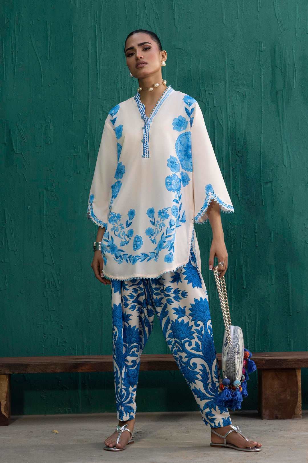 Sana Safinaz - Printed Viscose Suit For Women - 2 Piece