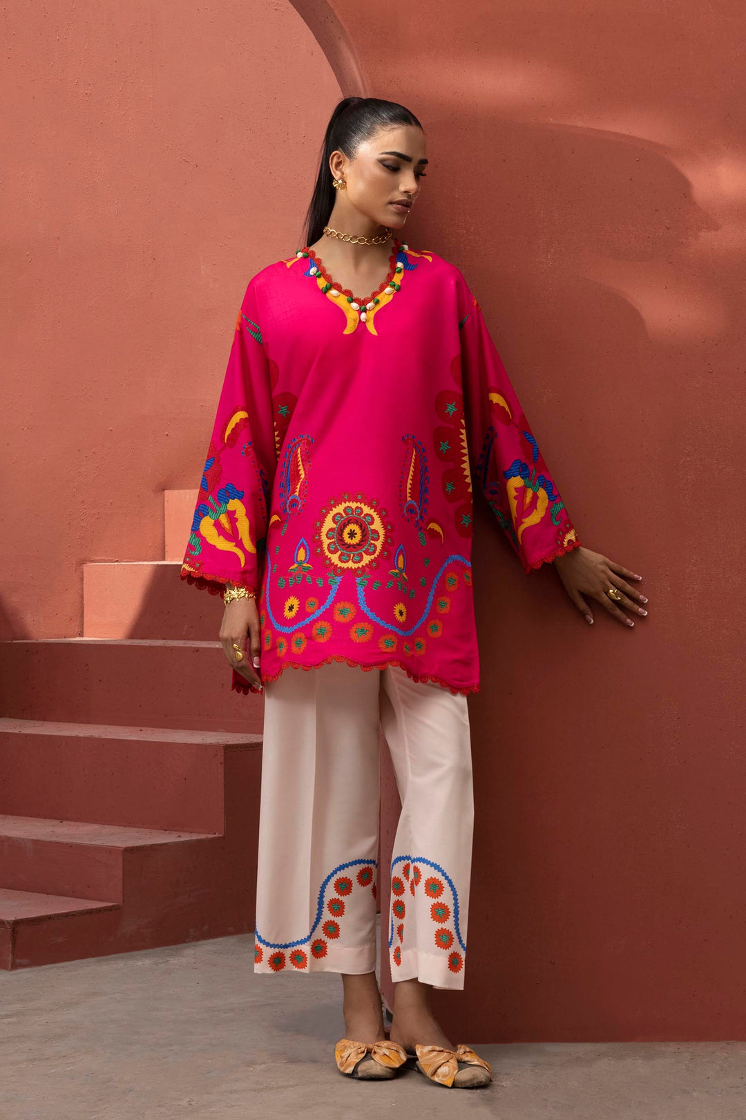 Sana Safinaz - Printed Viscose Suit For Women - 2 Piece