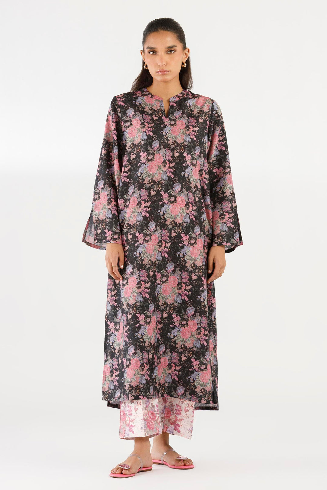 Sana Safinaz - Printed Viscose Suit For Women - 2 Piece