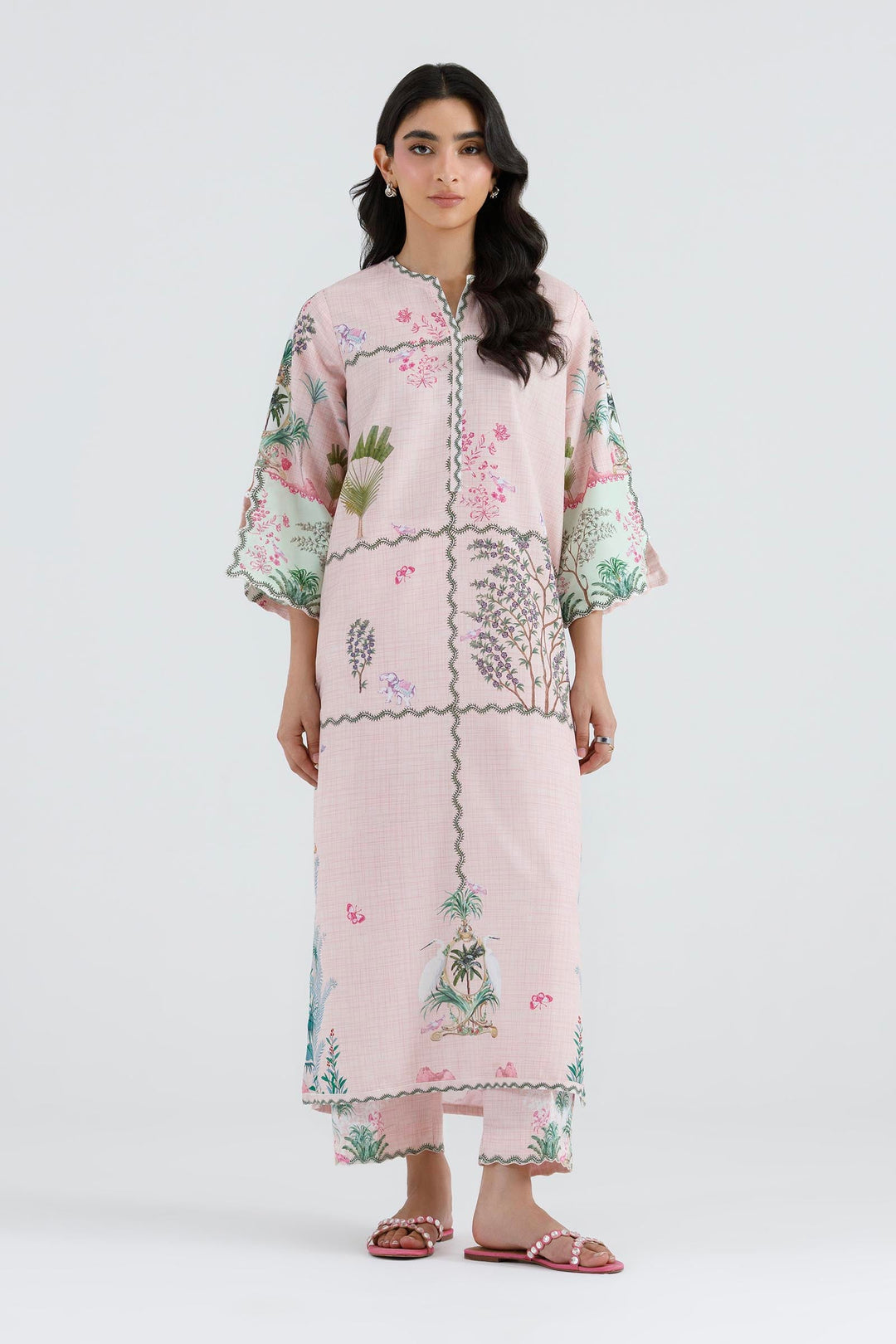 Sana Safinaz - Printed Viscose Suit For Women - 2 Piece