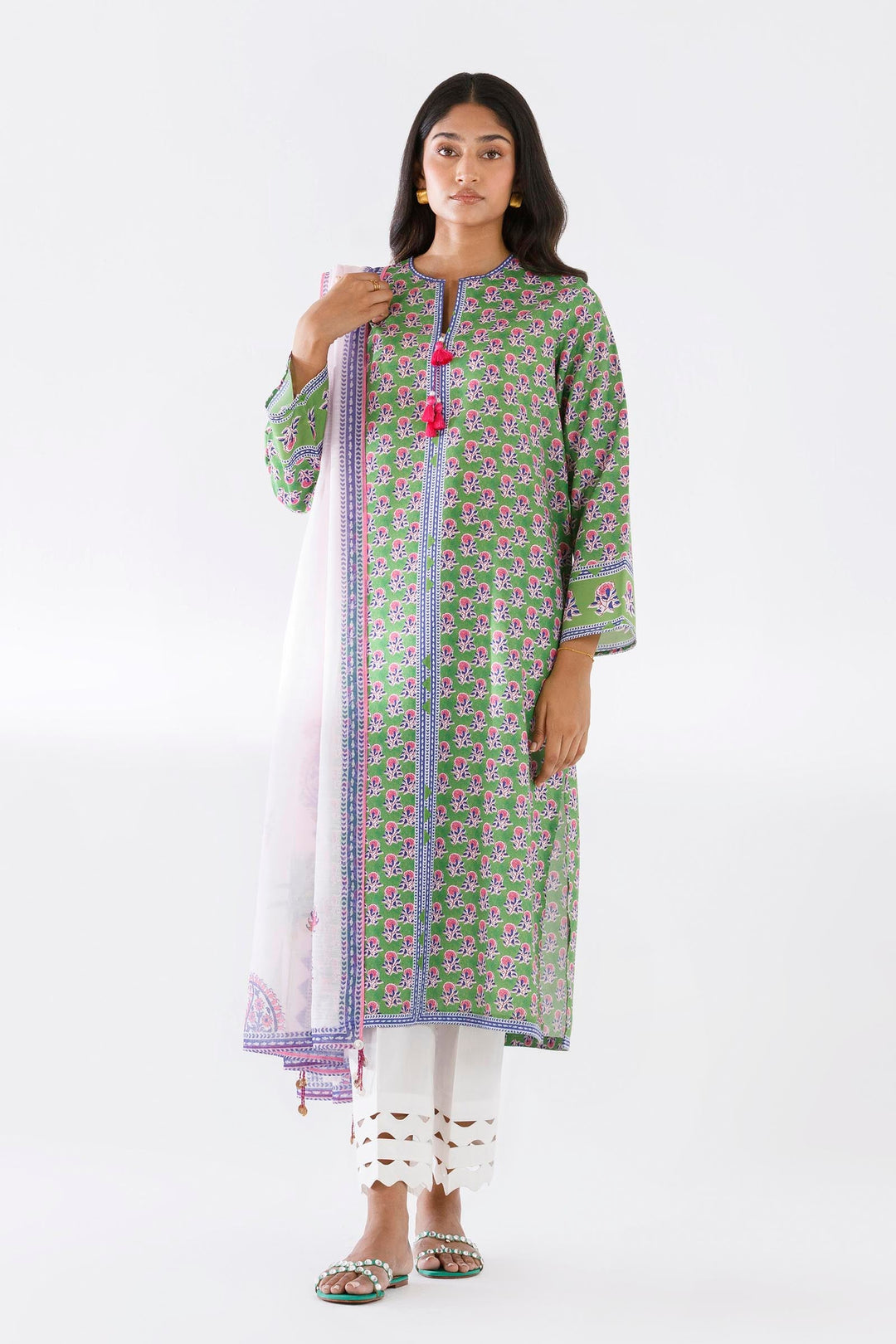 Sana Safinaz - Printed Viscose Suit For Women - 2 Piece