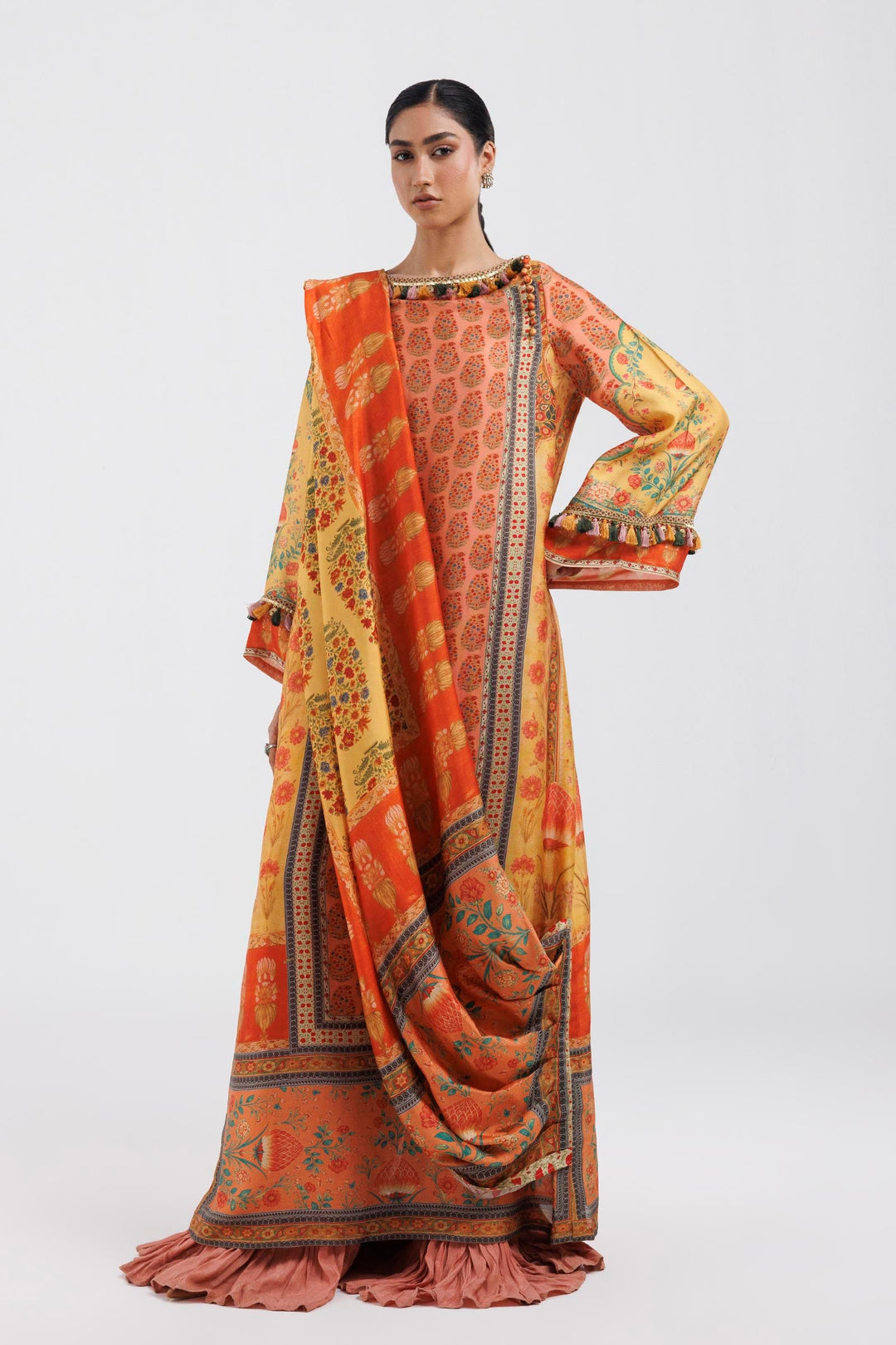 Sana Safinaz R-62 Kaftan Multicolour 3 Piece