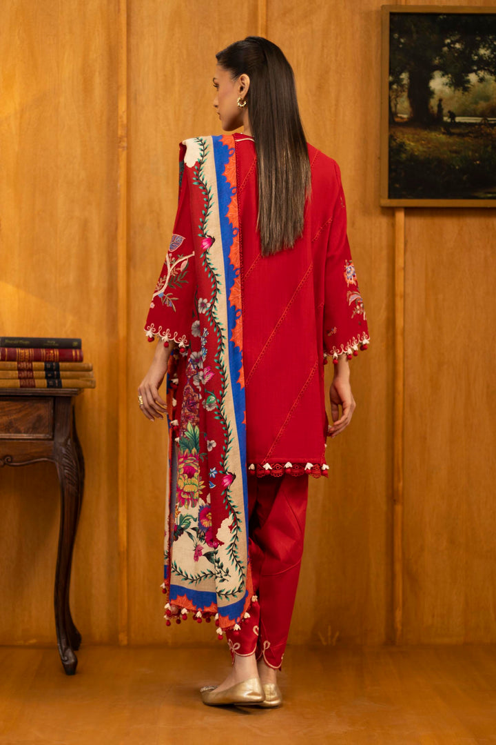 Sana Safinaz - Slub Muzlin - 3 Piece - Unstitched - M253-001B-3Cp
