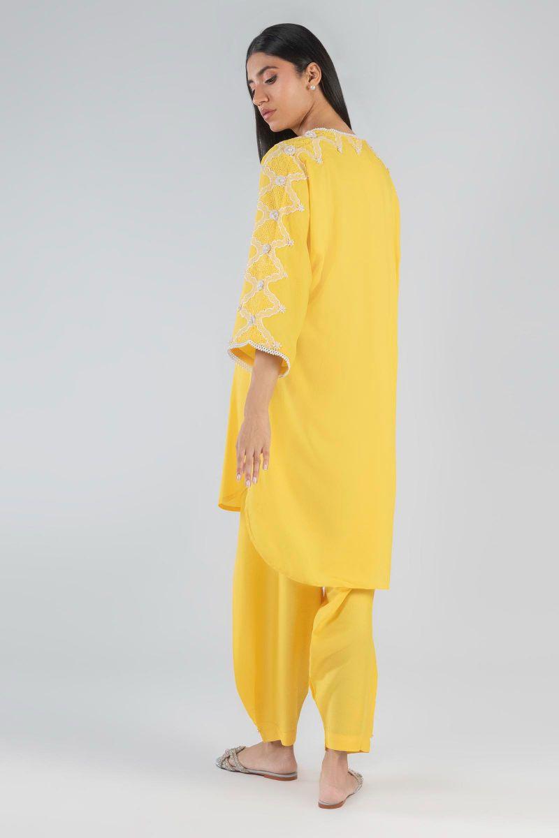 Sana Safinaz - Ss23Bse217F - Linen - Yellow