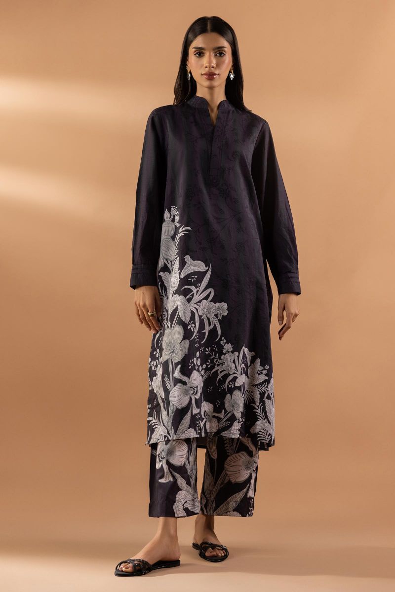 Sana Safinaz - Ss25Bsp349P2T - Black - Viscose Jacqaurd - 2 Piece