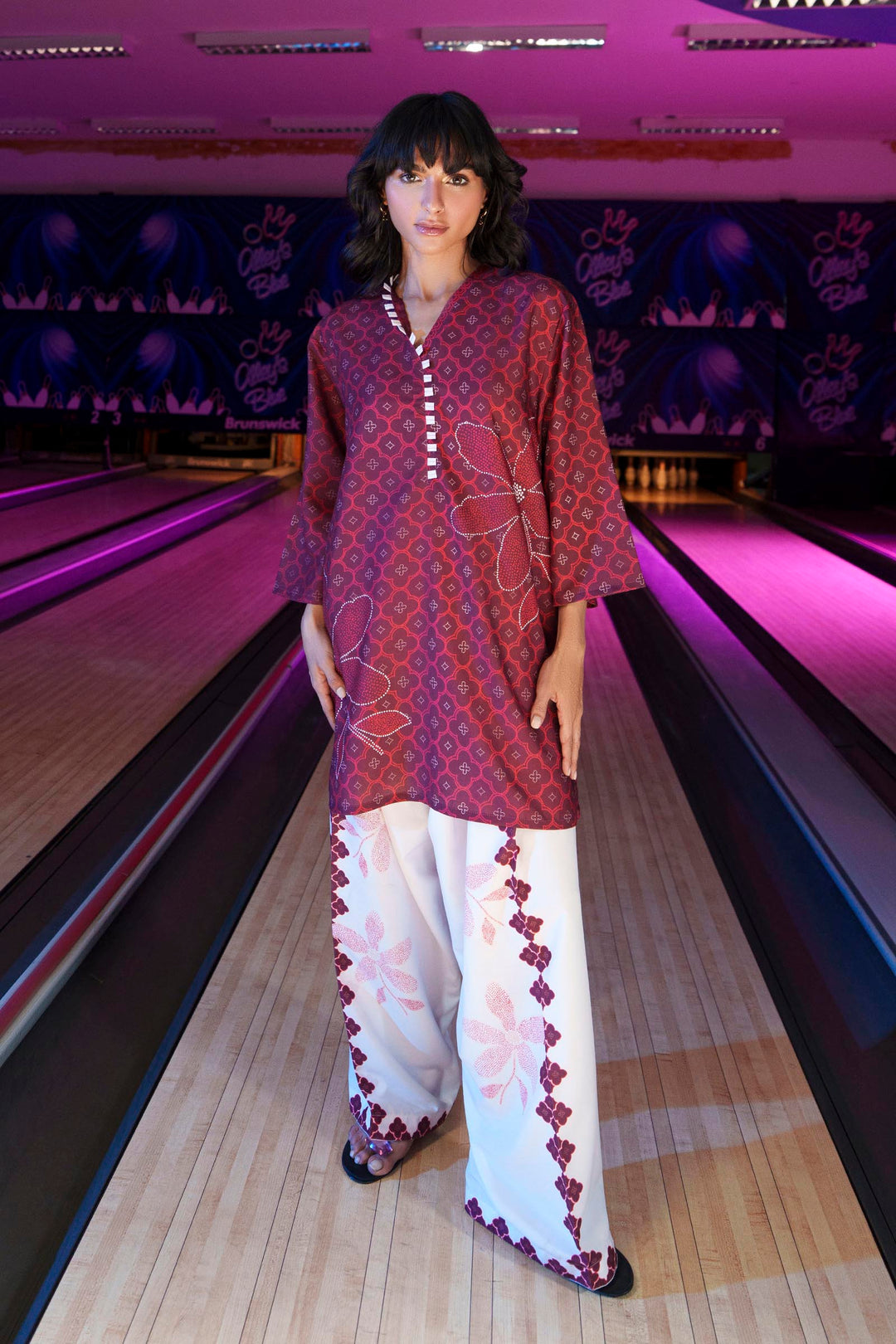Sana Safinaz - Viscose Stitch Printed Suit For Women - 2 Piece