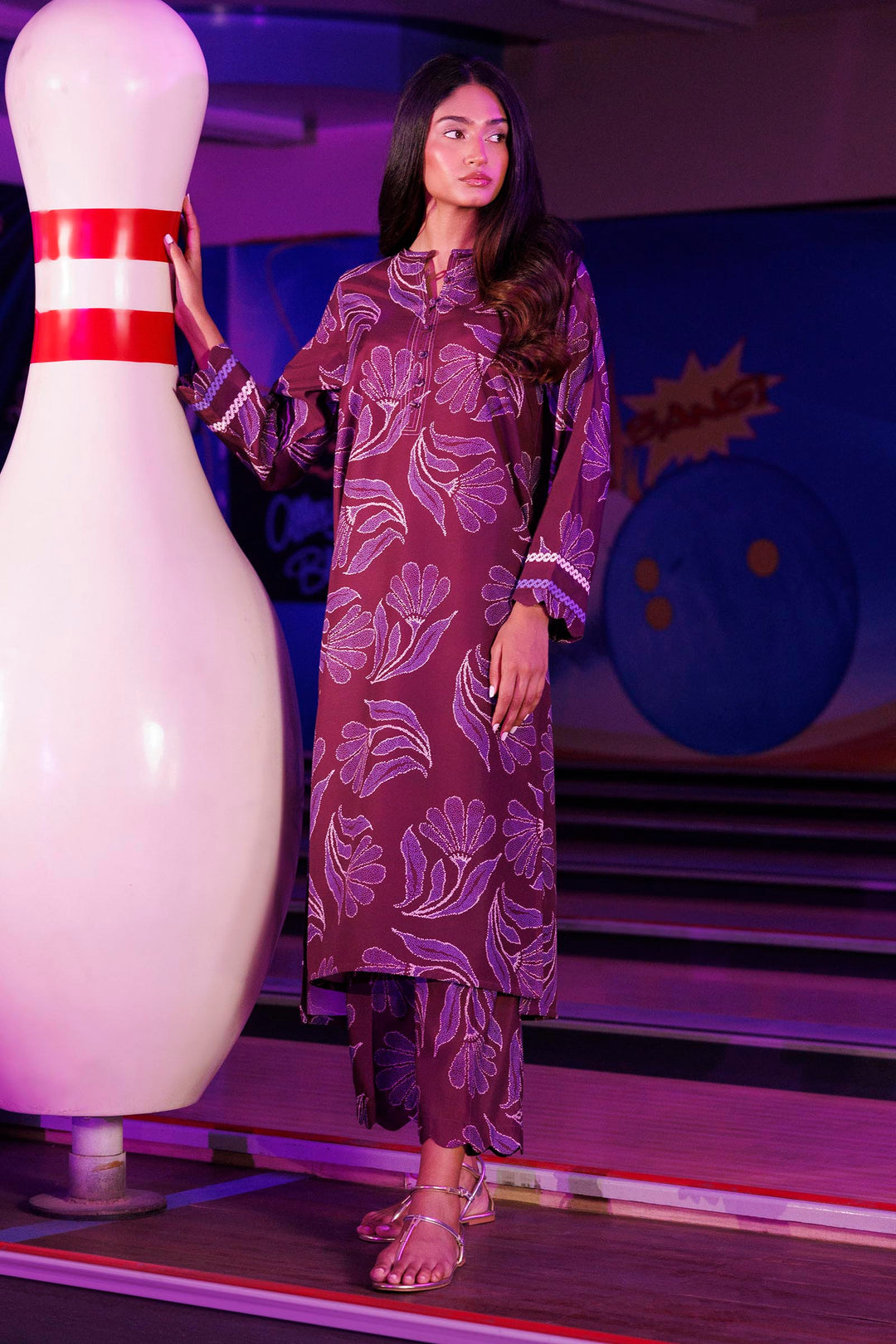 Sana Safinaz - Viscose Stitch Printed Suit For Women - 2 Piece