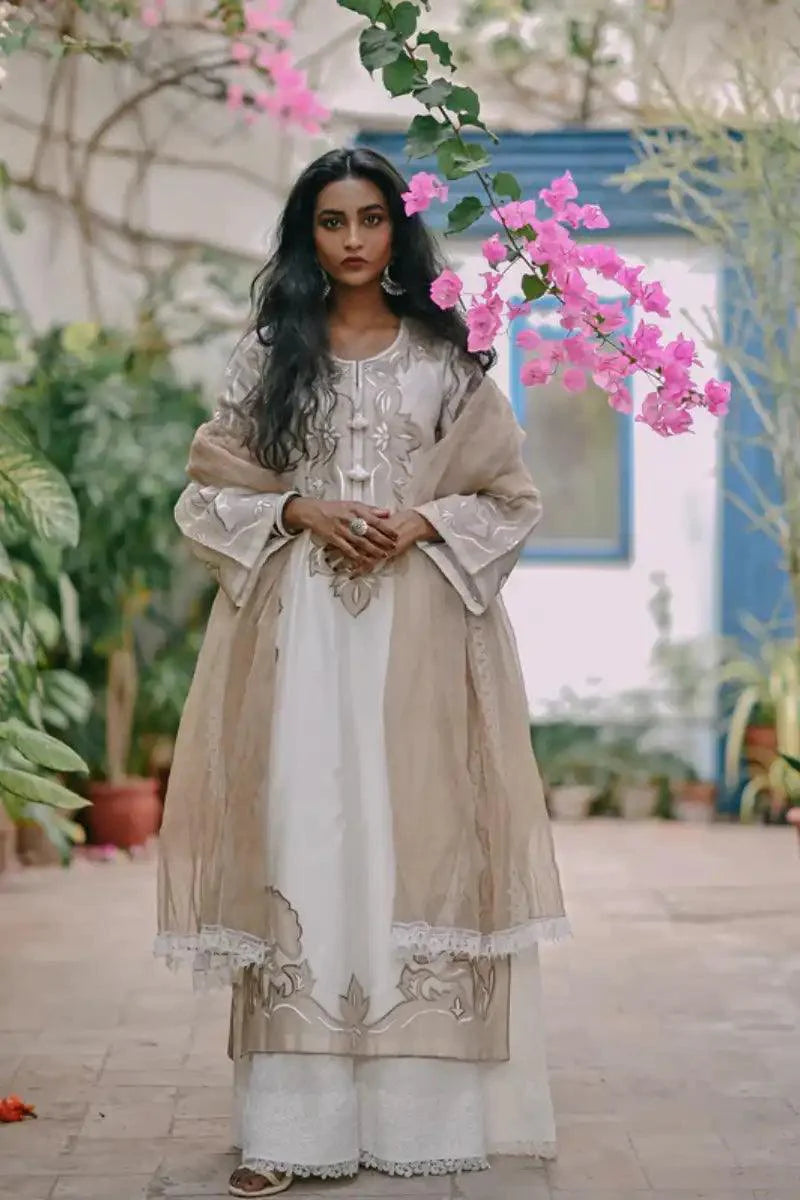 Sanam Chaudhri - MAI TERI CHANDNI - Cotton Silk - 4 Piece