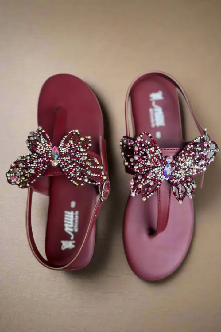 Milli Shoes - Fancy Sandal - Maroon