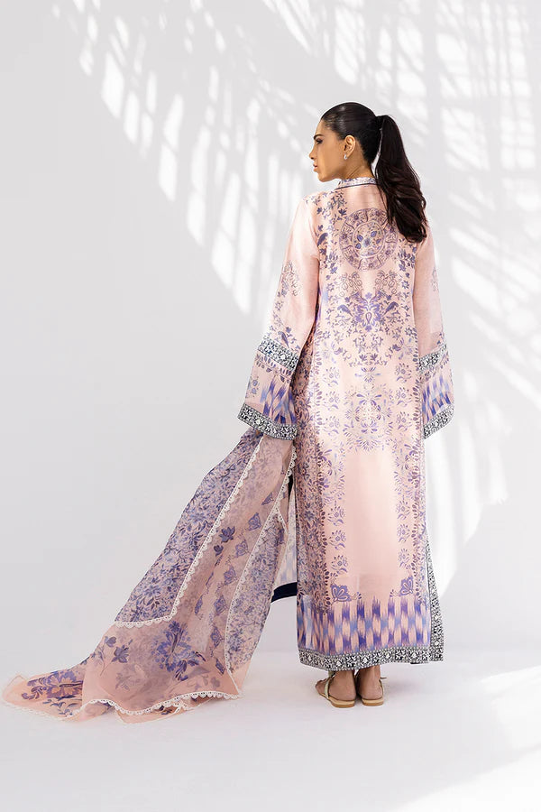 Sania Maskatiya - Esha (B) - Cotton Net / Crepe / Raw Silk / Organza - Blush Pink - 4 Piece