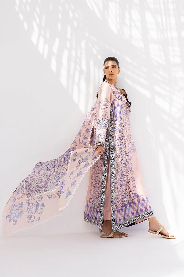 Sania Maskatiya - Esha (B) - Cotton Net / Crepe / Raw Silk / Organza - Blush Pink - 4 Piece