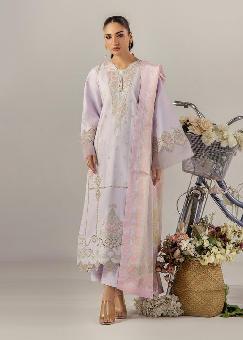 Sara Jahan - Breeze Lawn 26 Lawn Embroidered Suit For Women - Purple Ash - 3 Piece