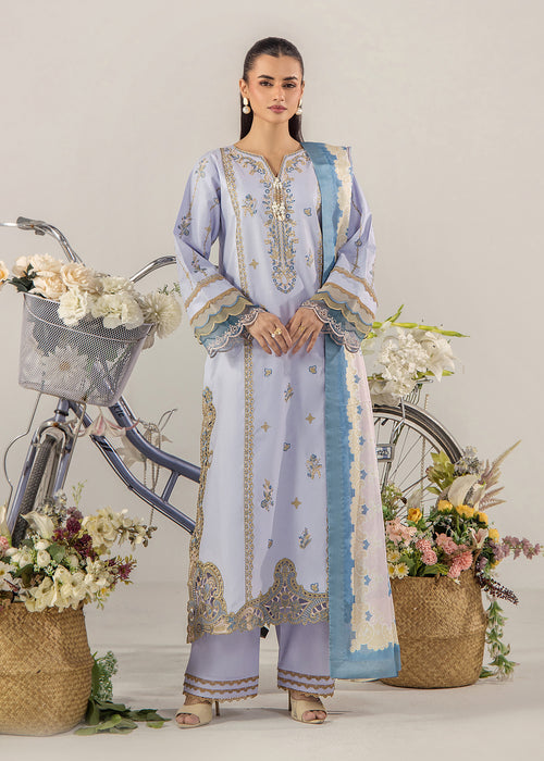 Sara Jahan - Breeze Lawn 26 Lawn Embroidered Suit For Women - Purple Ash - 3 Piece