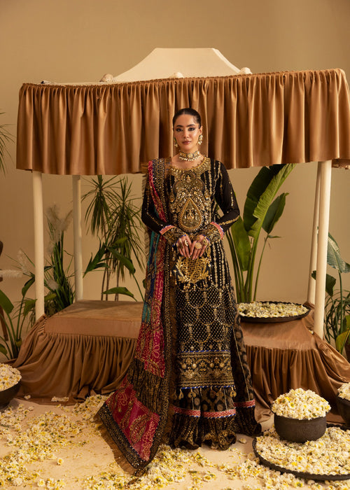 Sara Jahan - Rang E Bahar Chiffon Embroidered Suit For Women - Black - 3 Piece